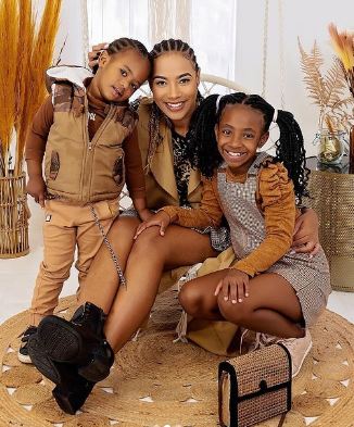 Judie Kama with her kids