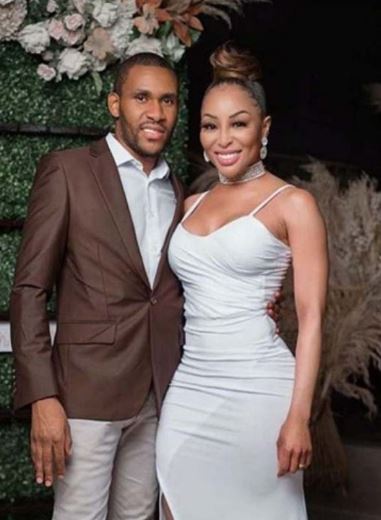 Khanyi Mbau with his boyfriend Kudzai