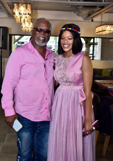 Natasha Thahane with her father